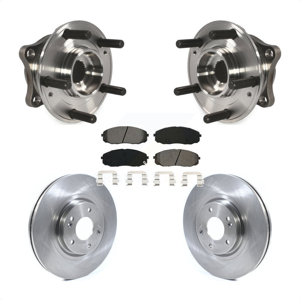 Hub Bearing Assembly Disc Brake Rotor And Pad Front Kit For 2015-2021 Kia Sedona