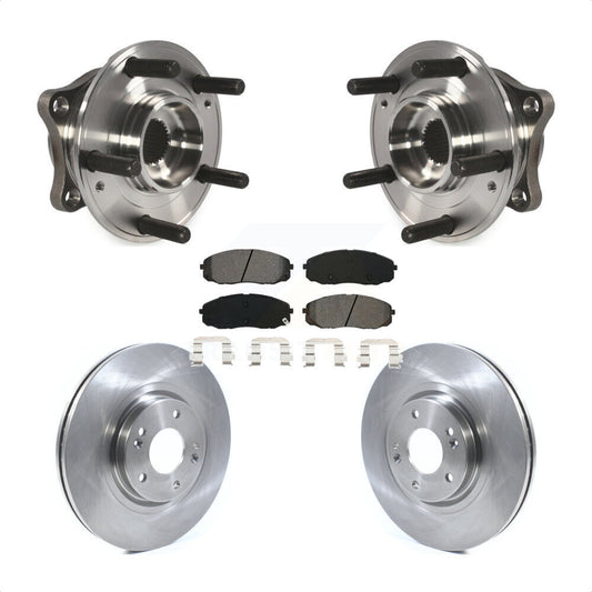 Hub Bearing Assembly Disc Brake Rotor And Pad Front Kit For 2015-2021 Kia Sedona