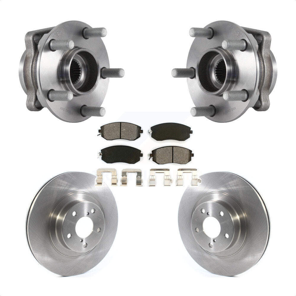 Hub Bearing Assembly Brake Rotor Pads Front Kit For Subaru Forester Crosstrek XV