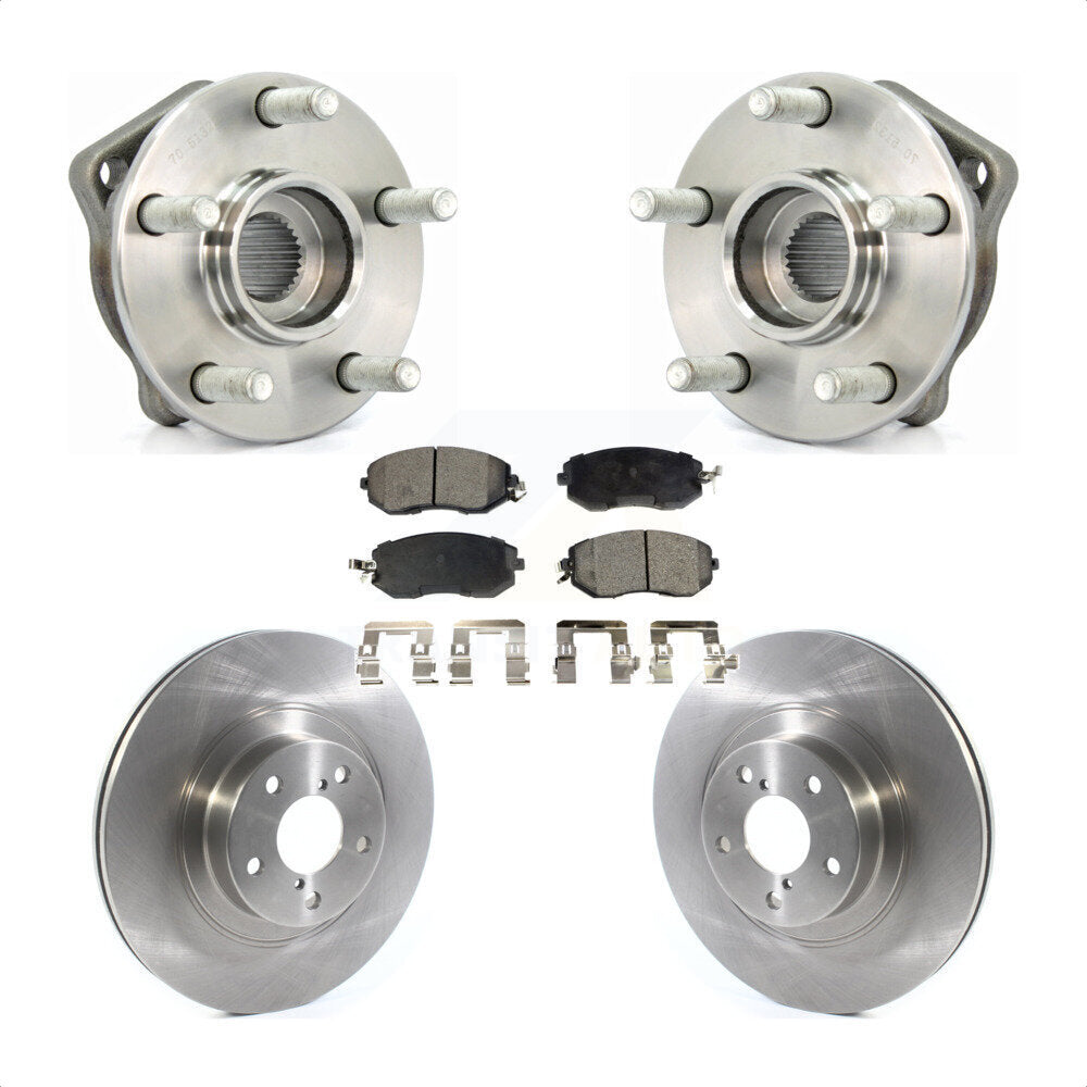 Hub Bearing Brake Rotor And Pad Front Kit For Subaru Impreza Forester Outback XV