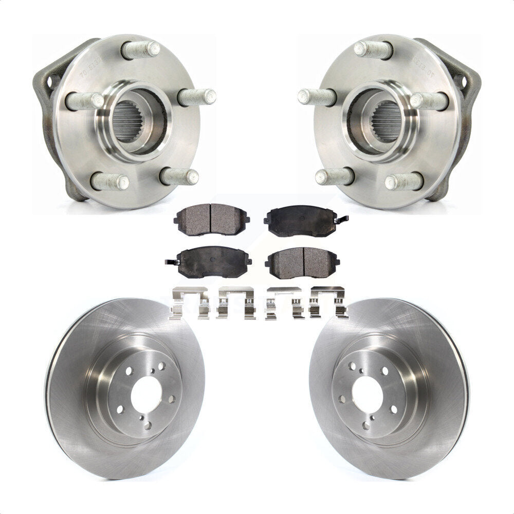 Hub Bearing Brake Rotor Pad Front Kit For Subaru Outback Impreza Legacy Forester
