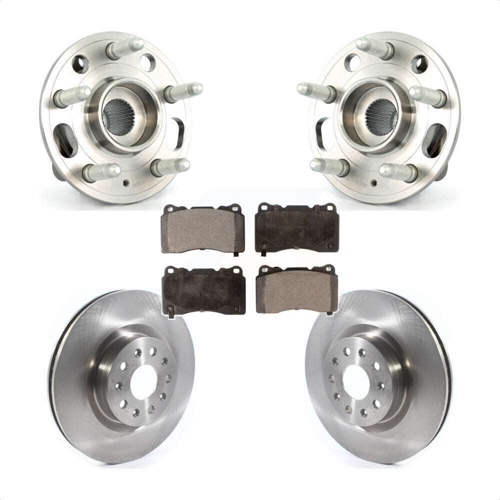 Hub Bearing Brake Rotor & Pad Front Kit For Cadillac CTS With 18" Factory Wheels