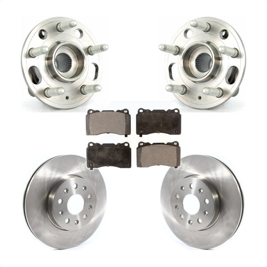 Hub Bearing Assembly Disc Brake Rotor And Ceramic Pad Front Kit For Cadillac CTS