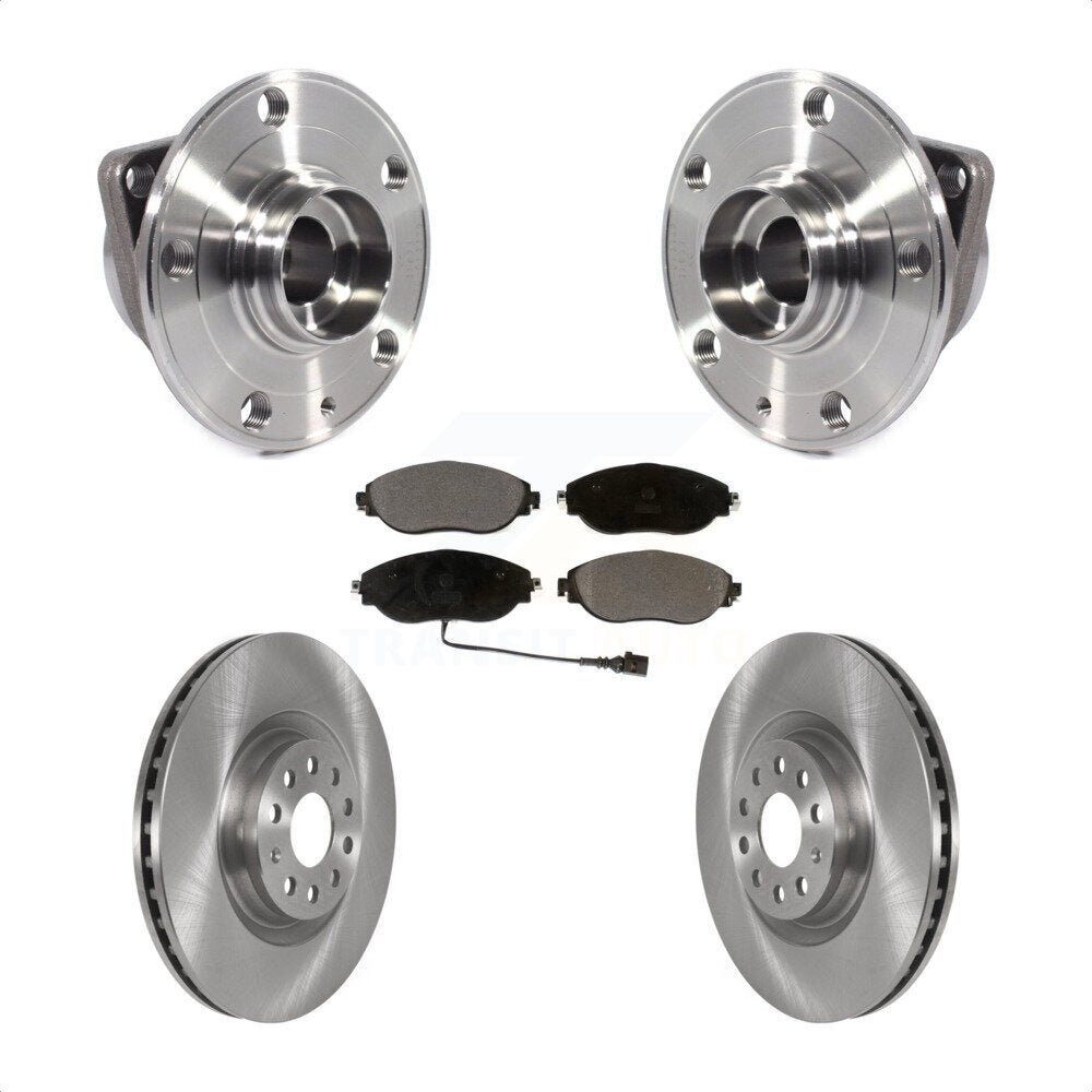 Hub Bearing Brake Rotor Pads Front Kit For Volkswagen Tiguan Jetta Audi Q3 GTI R