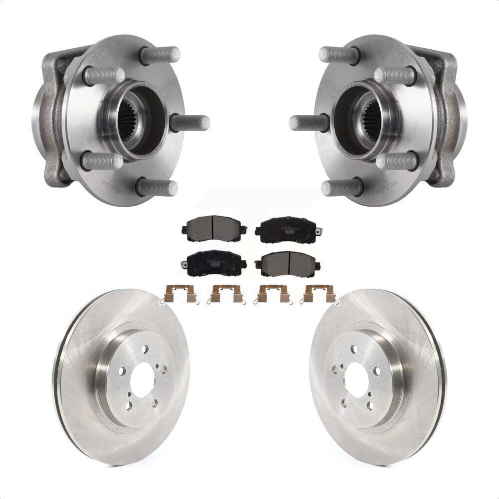 Hub Bearing Assembly Disc Brake Rotor Pad Front Kit For Subaru Crosstrek Impreza