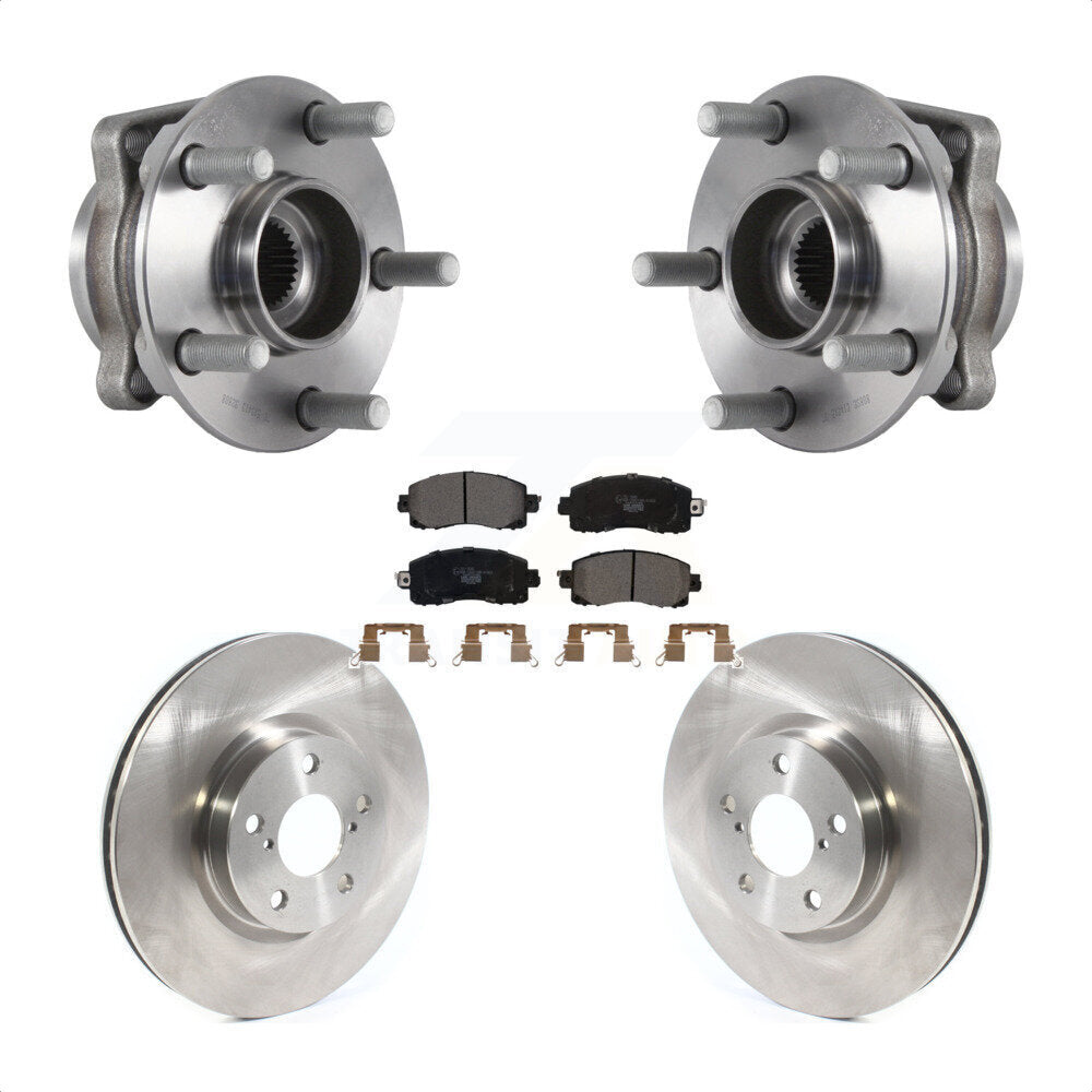 Hub Bearing Assembly Disc Brake Rotors And Pads Front Kit For Subaru Impreza