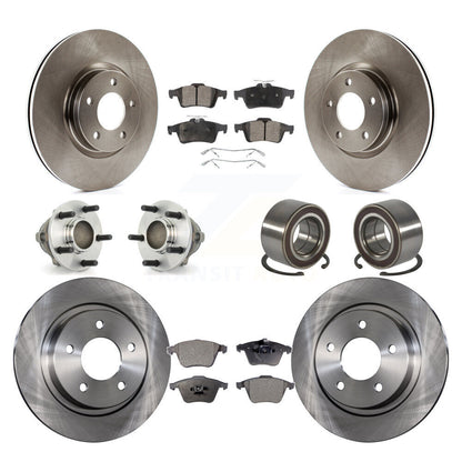 Hub Bearing Assembly Disc Brake Rotor And Pads Front Rear Kit (10Pc) For Mazda 3