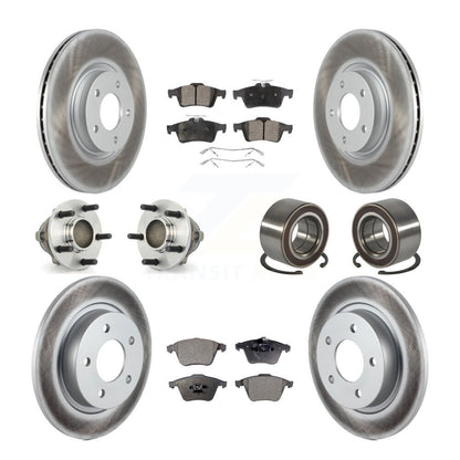 Hub Bearings Coated Disc Brake Rotors And Pads Front Rear Kit (10Pc) For Mazda 3