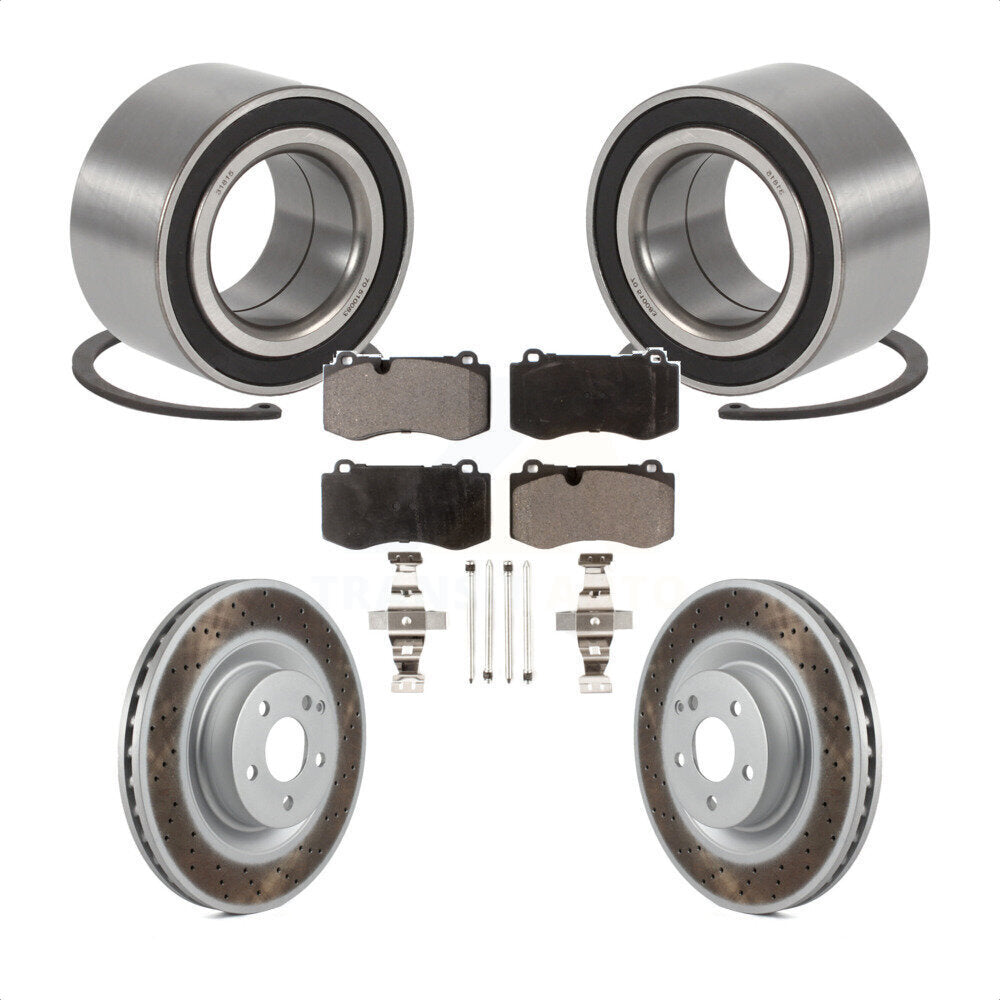 Wheel Bearing Coated Disc Brake Rotor Pads Front Kit For 2009 Mercedes-Benz S450
