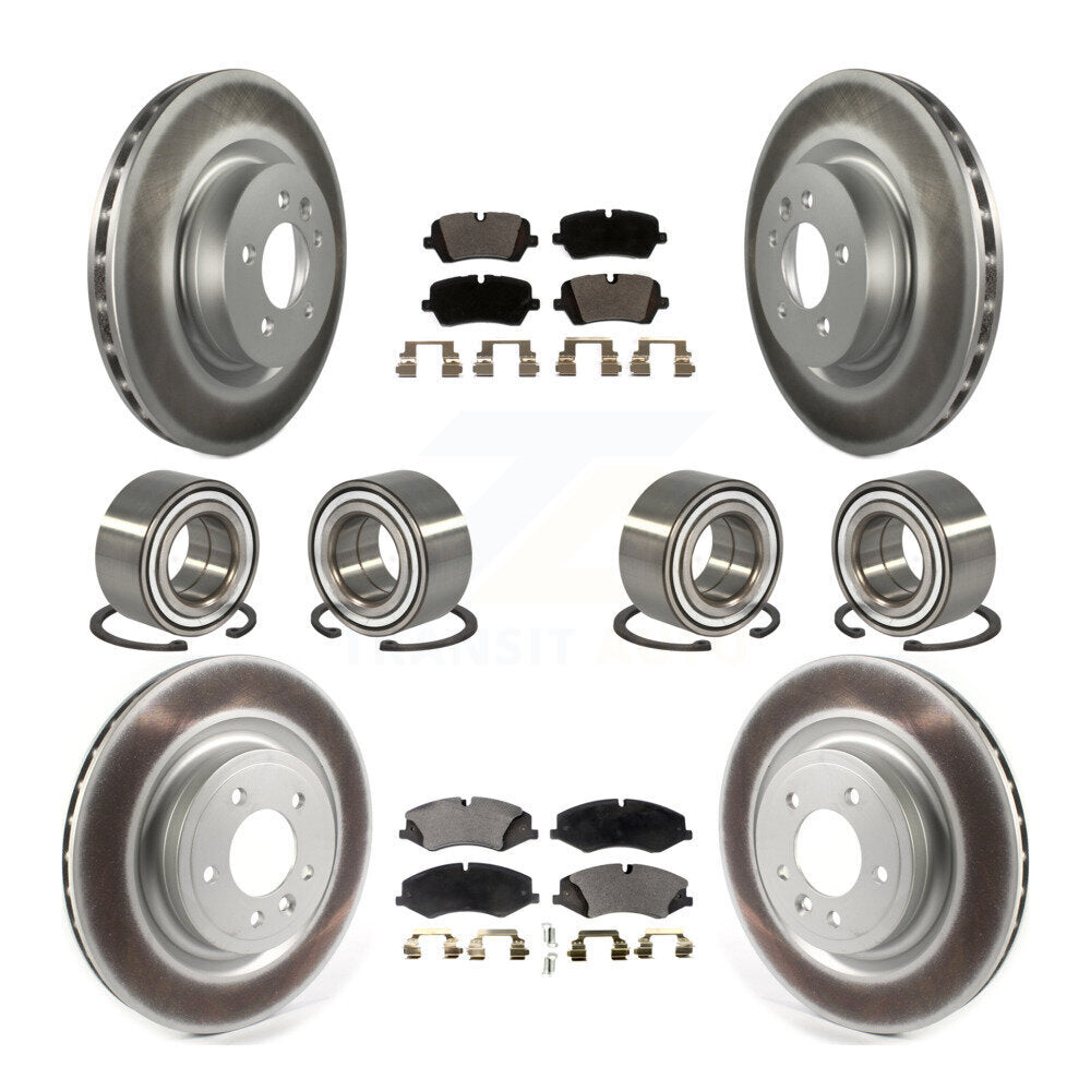 Bearing Coated Brake Rotor Pads Front Rear Kit (10Pc) For Land Rover Range Sport