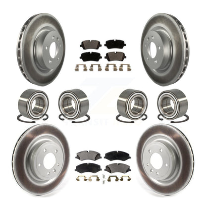 Bearing Coated Brake Rotor Pads Front Rear Kit (10Pc) For Land Rover Range Sport