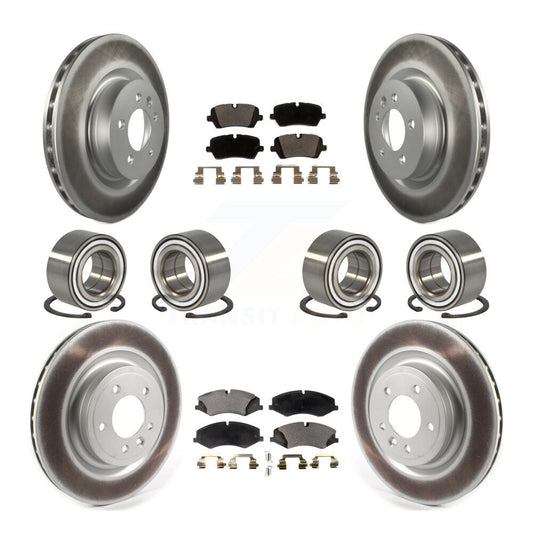 Bearing Coated Brake Rotor Pads Front Rear Kit (10Pc) For Land Rover Range Sport