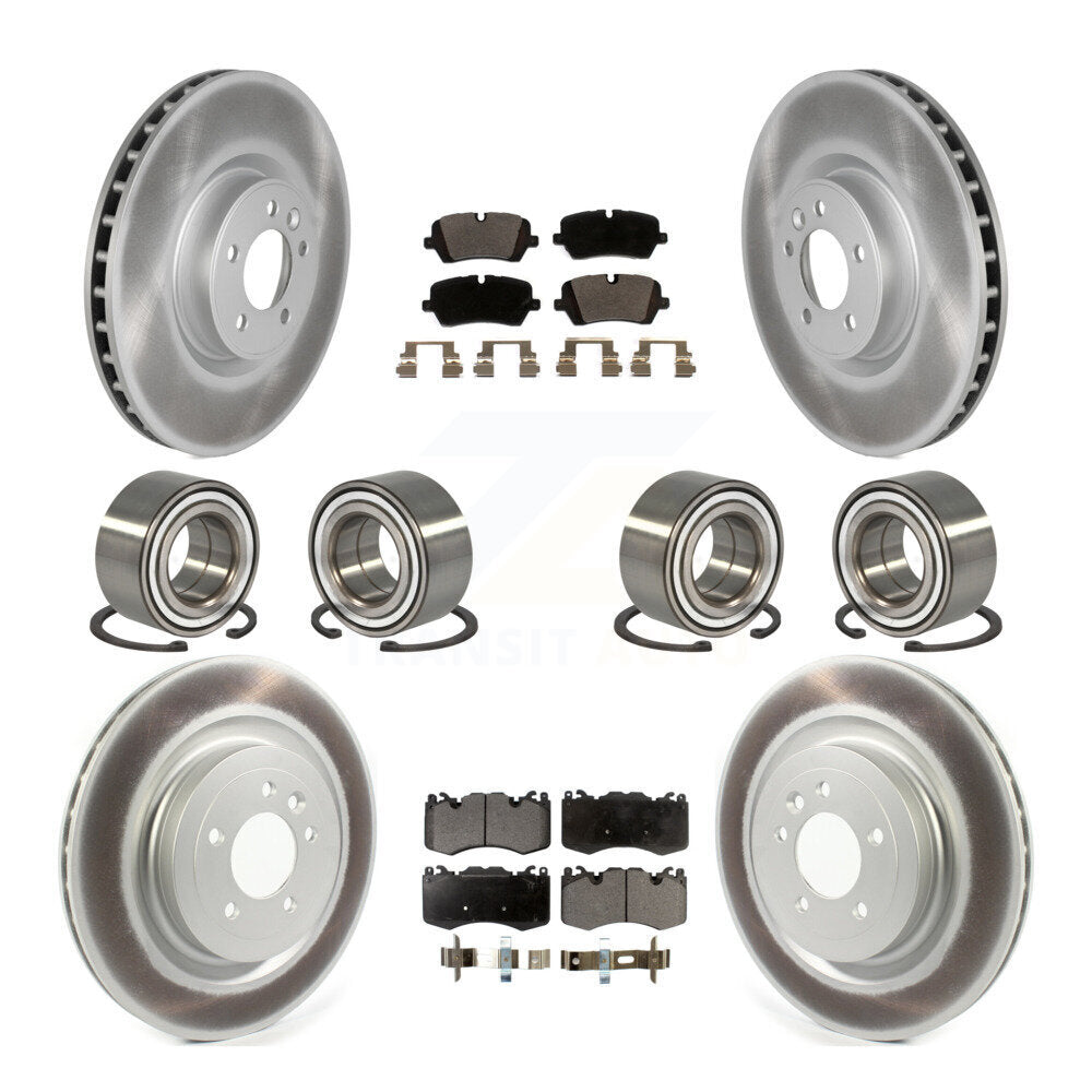 Bearing Coated Brake Rotor Pads Front Rear Kit (10Pc) For Land Rover Range Sport