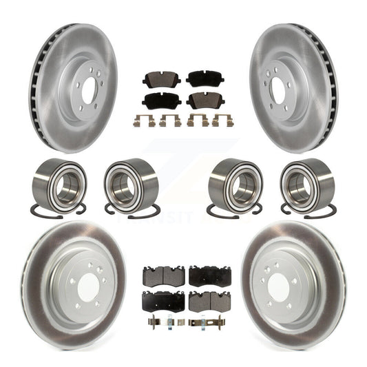 Bearing Coated Brake Rotor Pads Front Rear Kit (10Pc) For Land Rover Range Sport