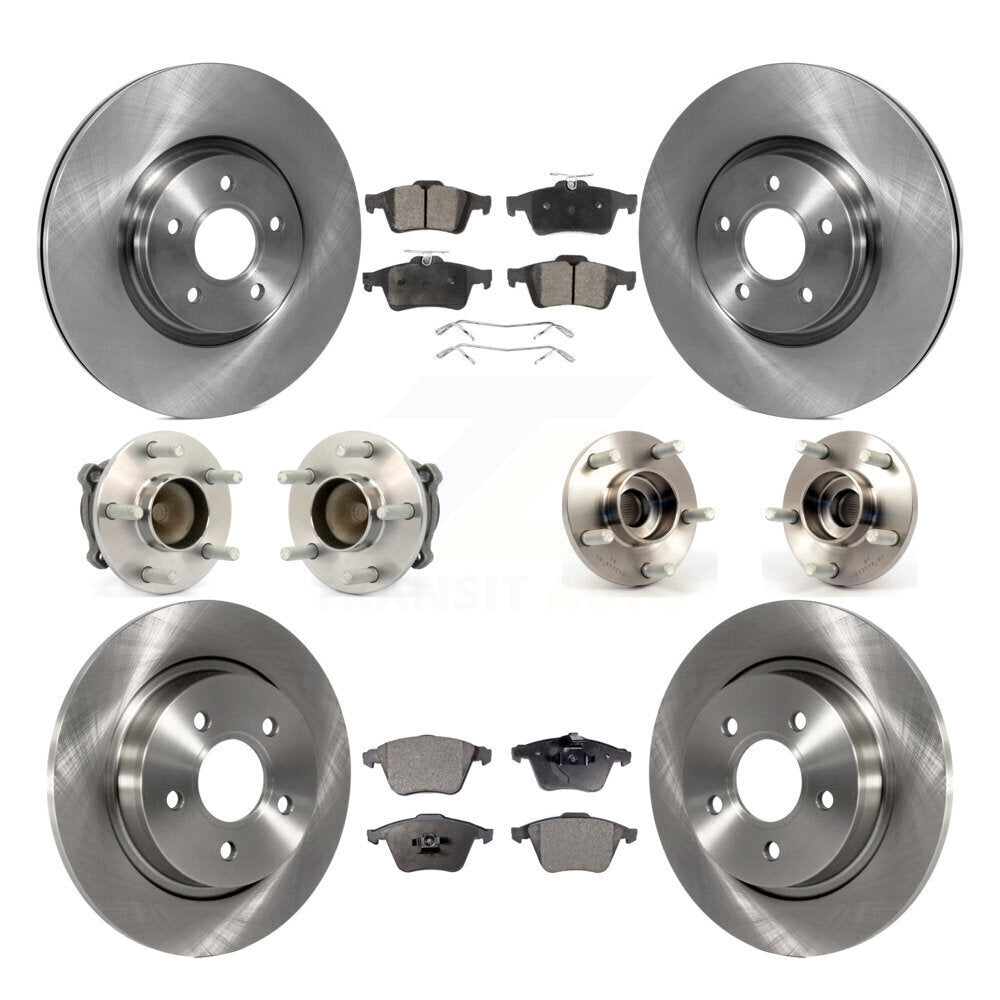 Hub Bearing Disc Brake Rotor And Pad Front Rear Kit (10Pc) For Volvo S40 V50 C70