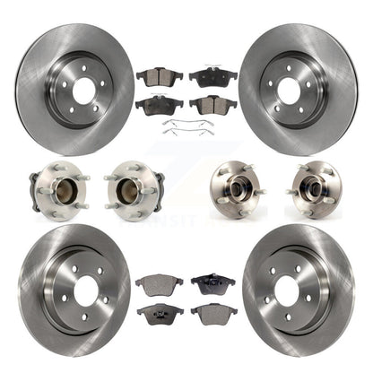Hub Bearing Disc Brake Rotor And Pad Front Rear Kit (10Pc) For Volvo S40 V50 C70