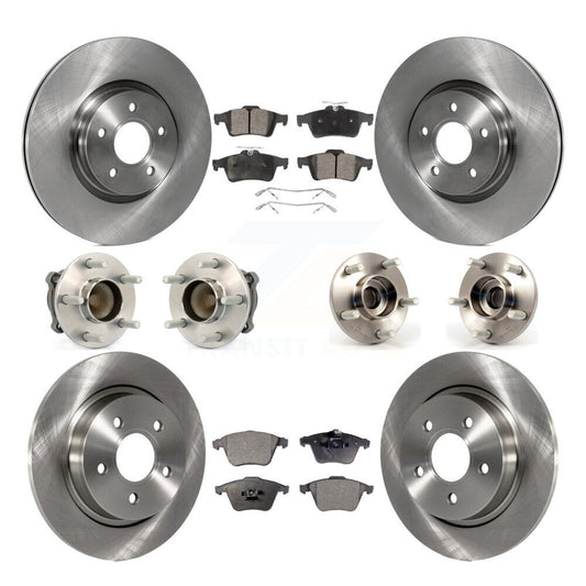 Hub Bearing Disc Brake Rotor And Pad Front Rear Kit (10Pc) For Volvo S40 V50 C70