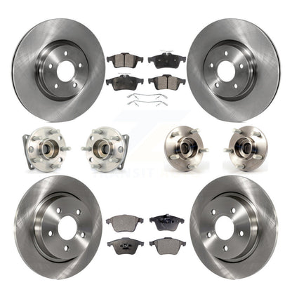 Hub Bearing Disc Brake Rotor And Pad Front Rear Kit (10Pc) For Volvo S40 V50 AWD