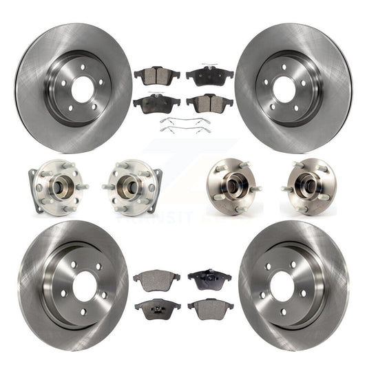 Hub Bearing Disc Brake Rotor And Pad Front Rear Kit (10Pc) For Volvo S40 V50 AWD