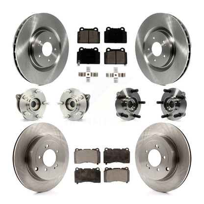 Hub Bearing Disc Brake Rotor And Pad Front Rear Kit (10Pc) For Mitsubishi Lancer