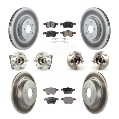 Hub Bearing Coated Brake Rotor & Pad Front Rear Kit (10Pc) For Volvo S40 V50 AWD