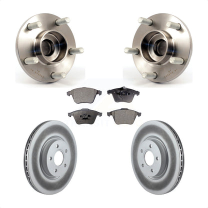 Hub Bearing Assembly Coated Disc Brake Rotor Pad Front Kit For Volvo S40 V50 C70