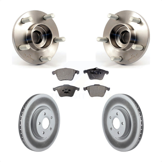 Hub Bearing Assembly Coated Disc Brake Rotor Pad Front Kit For Volvo S40 V50 C70