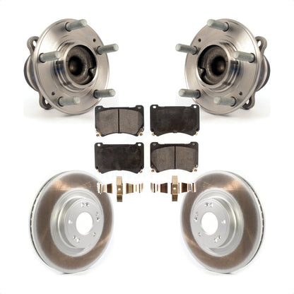 Hub Bearing Assembly Coated Disc Brake Rotor & Pad Front Kit For Hyundai Genesis