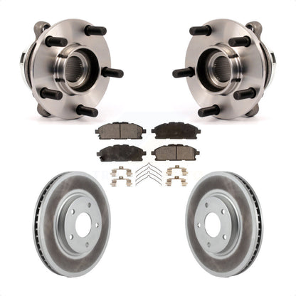 Hub Bearing Assembly Coated Brake Rotor Pad Front Kit For 2011-2017 Nissan Quest