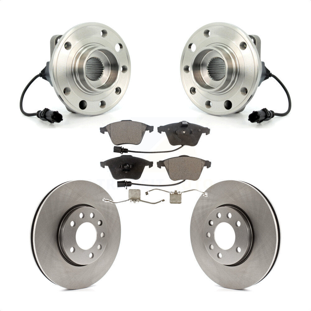 Hub Bearing Assembly Disc Brake Rotors And Pads Front Kit For Saab 9-3X
