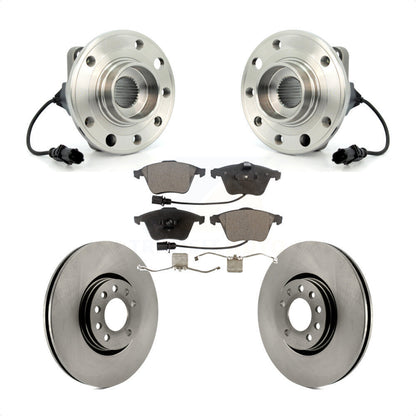 Hub Bearing Assembly Disc Brake Rotors And Pads Front Kit For Saab 9-3X