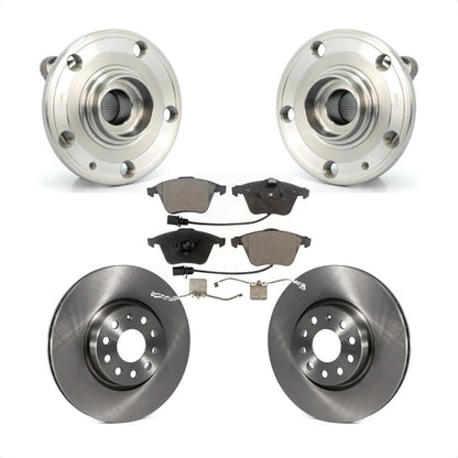 Hub Bearing Assembly Disc Brake Rotors And Pads Front Kit For Volkswagen CC