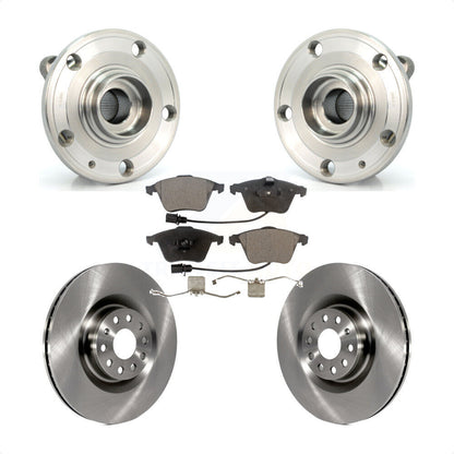 Hub Bearing Assembly Brake Rotor & Pad Front Kit For Volkswagen Passat CC Golf R