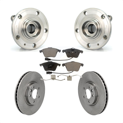 Hub Bearing Assembly Disc Brake Rotors And Pads Front Kit For Volkswagen CC