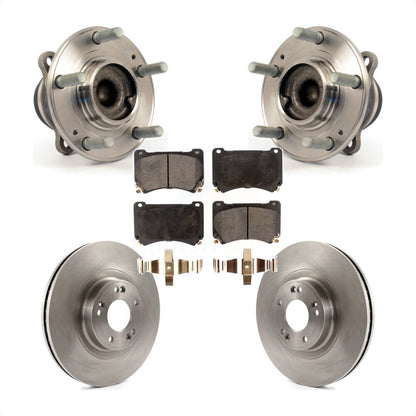 Hub Bearing Assembly Disc Brake Rotors And Pads Front Kit For Hyundai Genesis