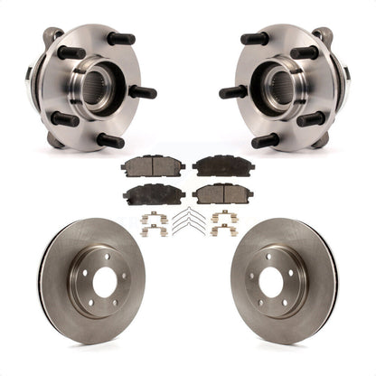 Hub Bearing Assembly Disc Brake Rotor & Pad Front Kit For 2011-2017 Nissan Quest