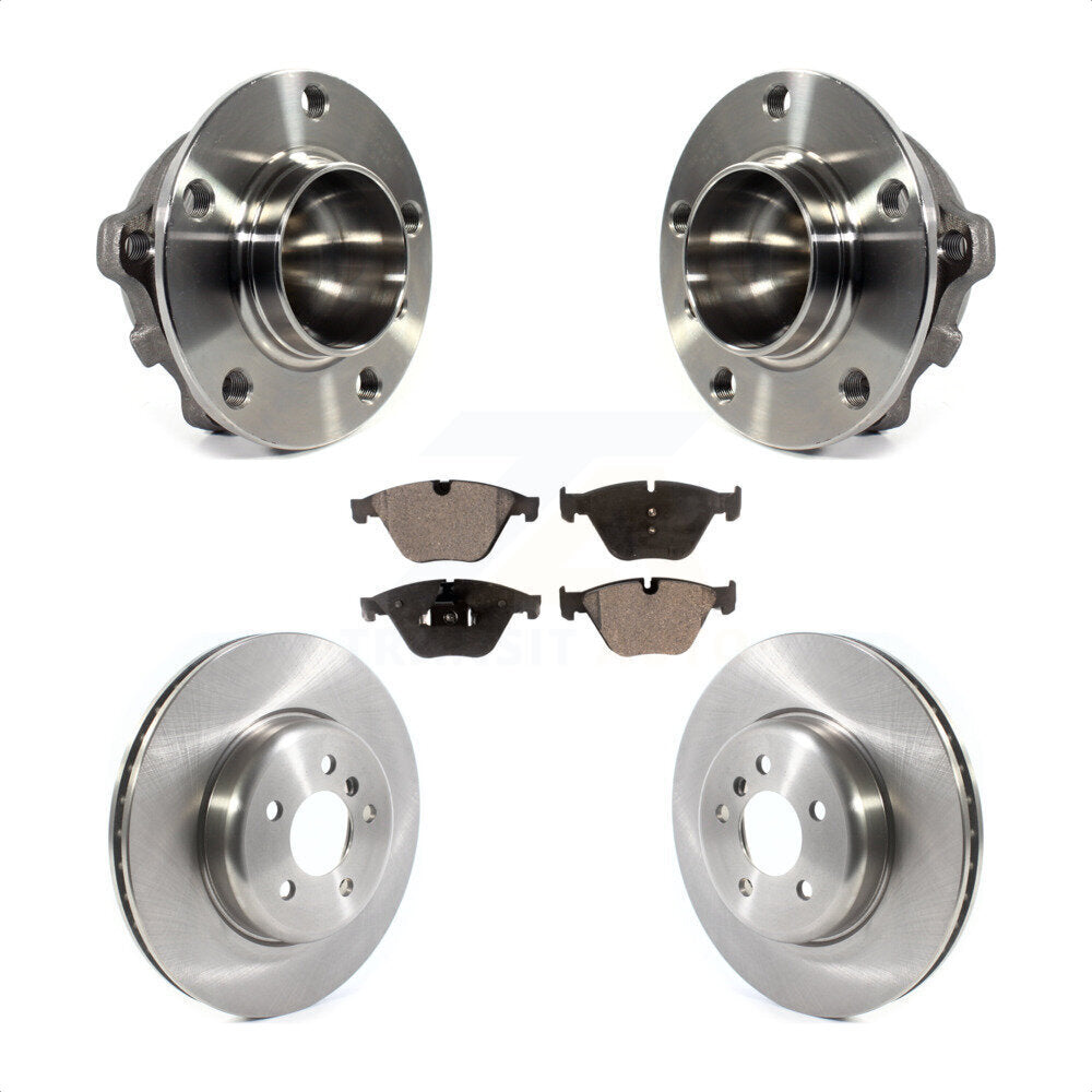 Hub Bearing Brake Rotor Pads Front Kit For BMW 535i 640i Gran Coupe ActiveHybrid