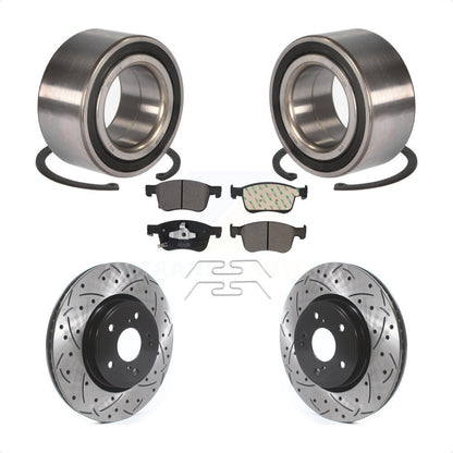 Wheel Bearing Coated Drilled Slotted Brake Rotor Pads Front Kit For Honda Accord