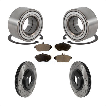 Wheel Bearing Drill Slot Brake Rotor Pad Front Kit For Mercedes-Benz GLA250 QX30
