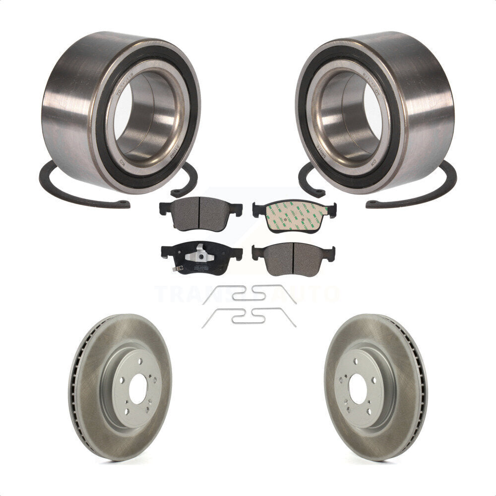 Wheel Bearing Coated Disc Brake Rotors And Pads Front Kit For Honda Accord