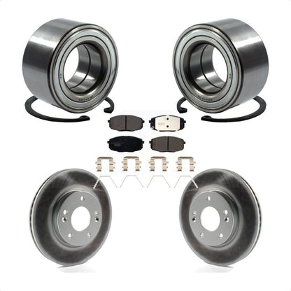 Wheel Bearing Coated Disc Brake Rotors And Pads Front Kit For Kia Soul Forte