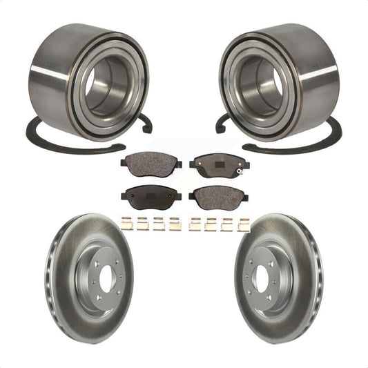 Wheel Bearing Coated Disc Brake Rotors And Ceramic Pads Front Kit For Fiat 500