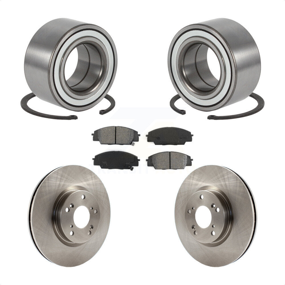Wheel Bearing Disc Brake Rotor And Pads Front Kit For 2002-2006 Acura RSX Type-S