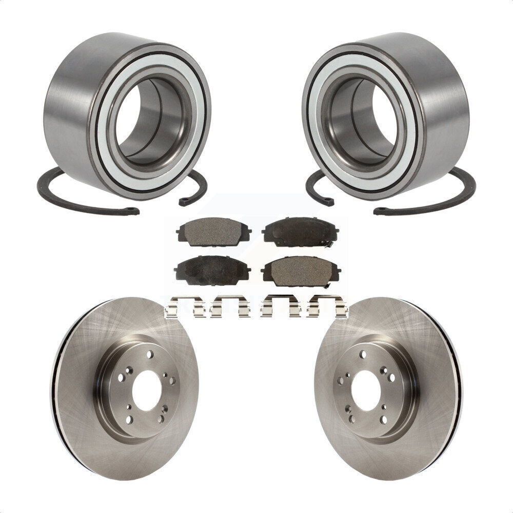 Wheel Bearing Disc Brake Rotor And Pads Front Kit For 2002-2006 Acura RSX Type-S
