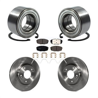 Wheel Bearing Disc Brake Rotors And Ceramic Pads Front Kit For Kia Soul Forte