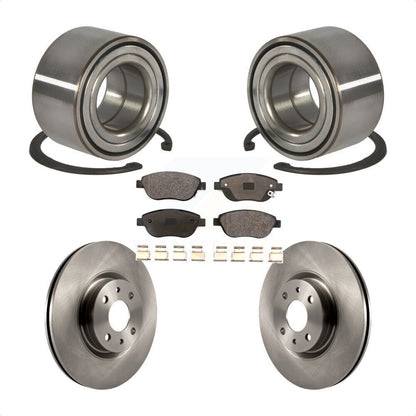 Wheel Bearing Disc Brake Rotors And Ceramic Pads Front Kit For Fiat 500