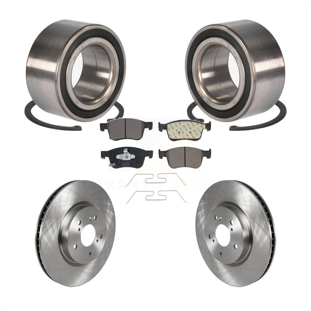 Wheel Bearing Disc Brake Rotors And Ceramic Pads Front Kit For Honda Accord