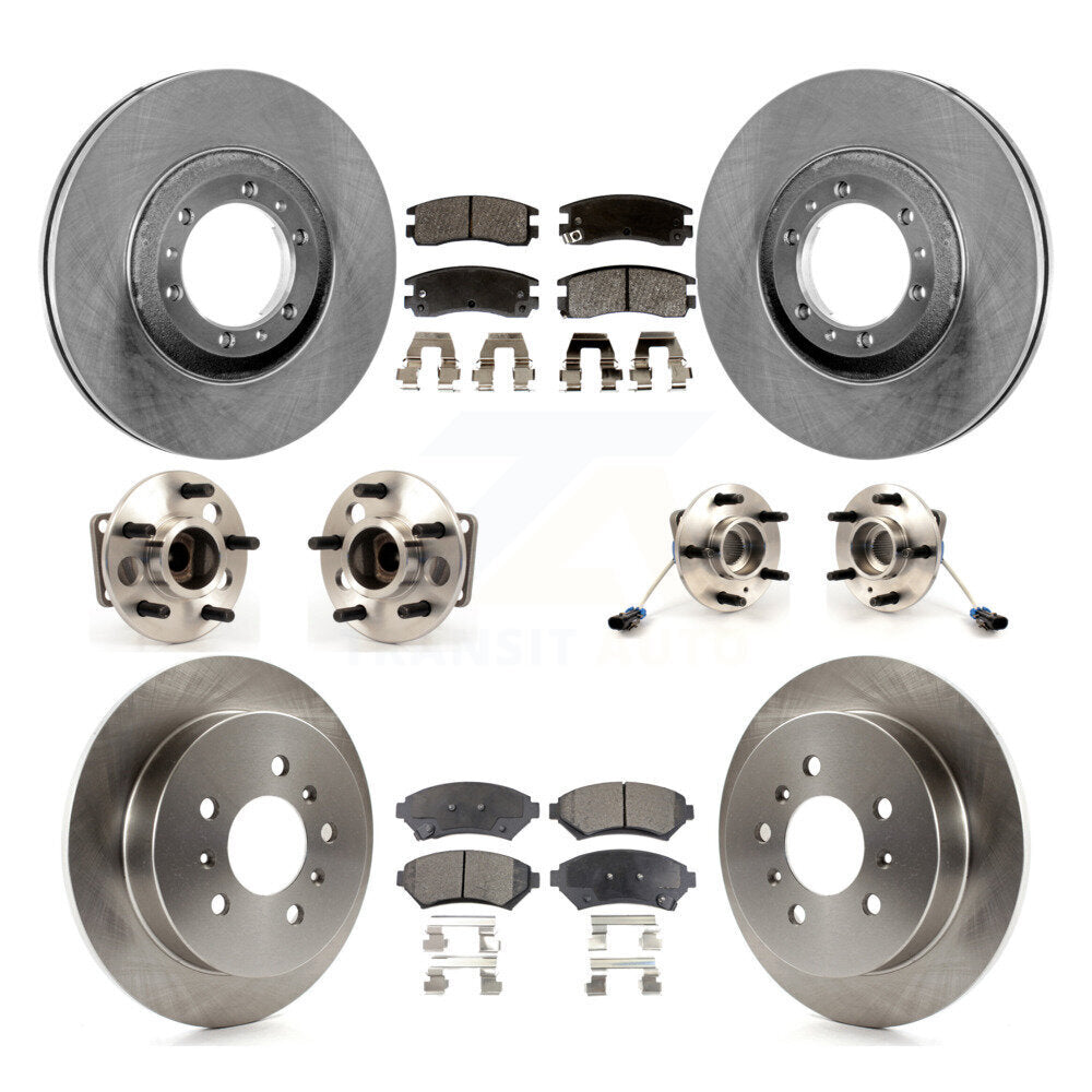 Hub Bearing Brake Rotor & Pads Front Rear Kit (10Pc) For Chevrolet Venture Buick