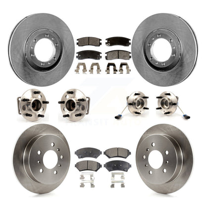 Hub Bearing Brake Rotor & Pads Front Rear Kit (10Pc) For Chevrolet Venture Buick