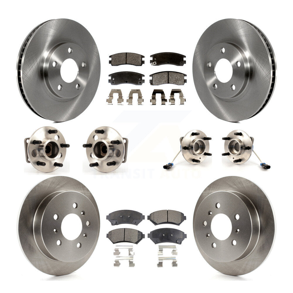 Hub Bearing Brake Rotor And Pad Front Rear Kit (10Pc) For Chevrolet Impala Monte